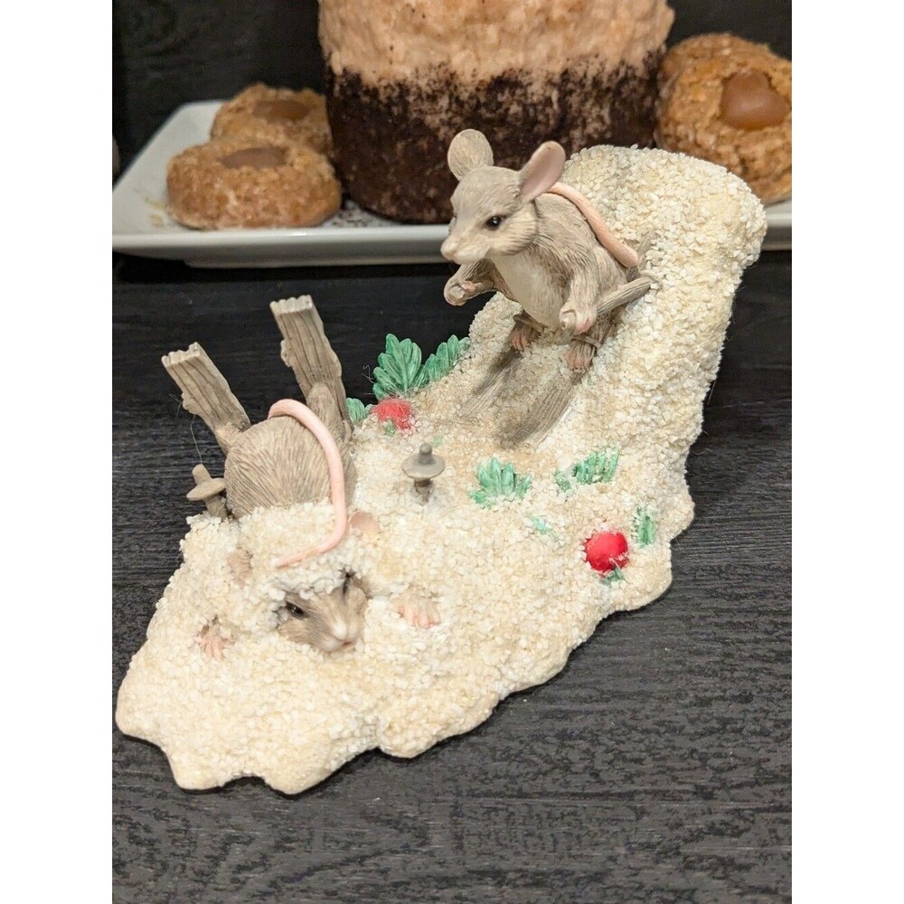 Silvestri Vintage Charming Tails Mice Figurine Hot Doggin By Dean Griff